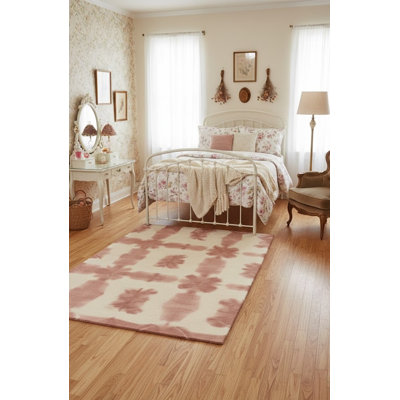 Rectangle Majlis Rust Tie-Dye 5' X 8' Hand-Tufted Modern Rug