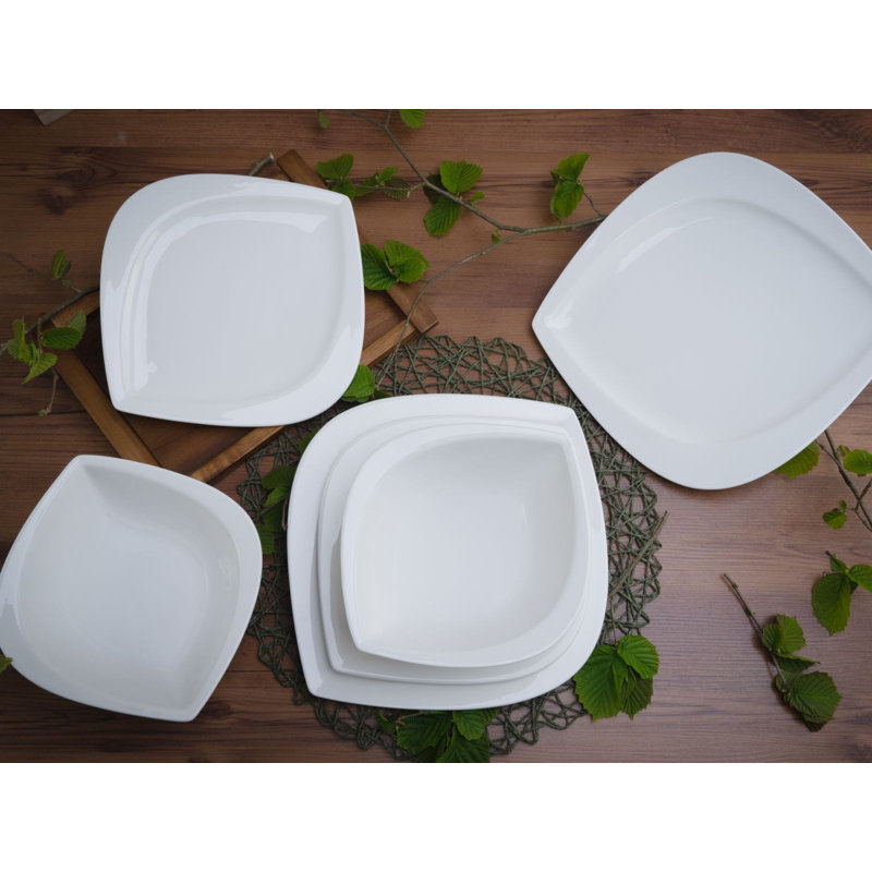 Melbourne 12 Piece Bone China Dinnerware Set, Service for 6