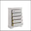 Modern Style 5-Drawer Chest Made With Wood In White