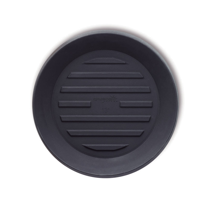 Circular Universal Round Planter Saucer, 2" H x 20" W x 20" D, Caviar Black