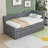 3 Drawers Upholstered Daybed with Twin Trundle-307588554-307588555