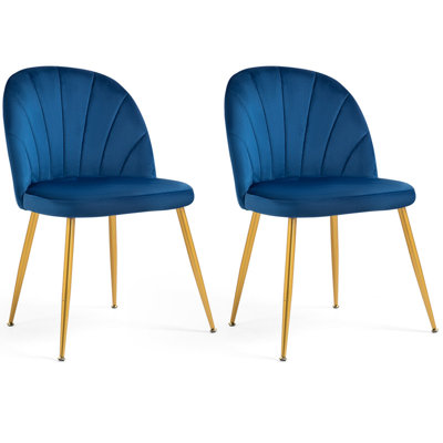 Modern Velvet Armless Side Dining Chairs