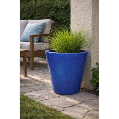 18 in. Vaso Planter - Falling Blue