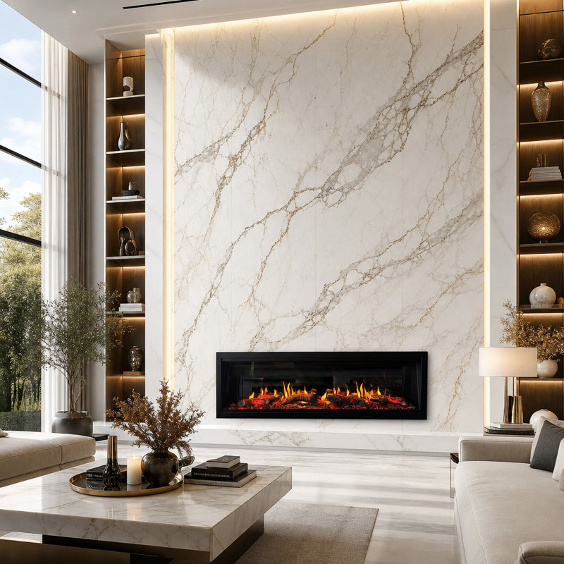 Tempo Series 63" Electric Fireplace, 20.25" H x 62.5" W x 6.5" D
