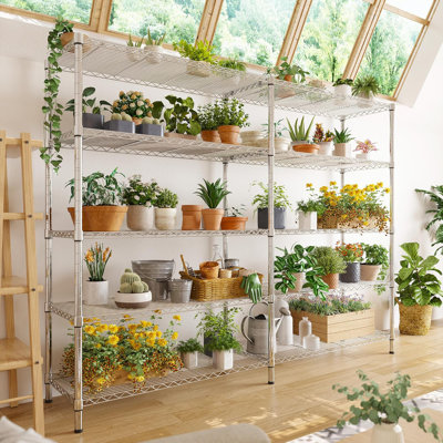Marlia Steel Height -Adjustable Storage Rack Heavy Duty Shelving Unit
