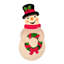 Bonhomme de neige pré-illuminé DEL de 24,8 po de Fraser Hill Farm, moulé par soufflage avec couronne