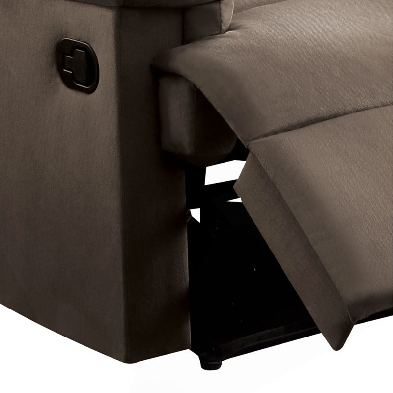 Fauteuil inclinable brun clair en tissu tissé, Marron clair