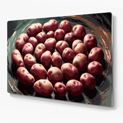Vegetables Potato Red Red Metal Wall Art