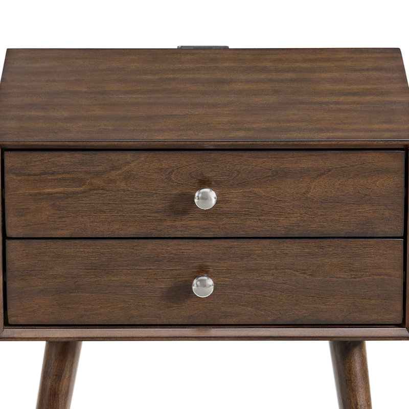 Table de bout Mid-Century moderne en bois, ensemble de deux