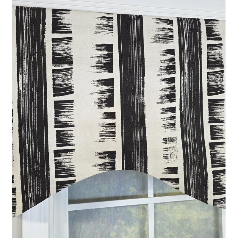 Jaspeado Cornice Valance, Noir