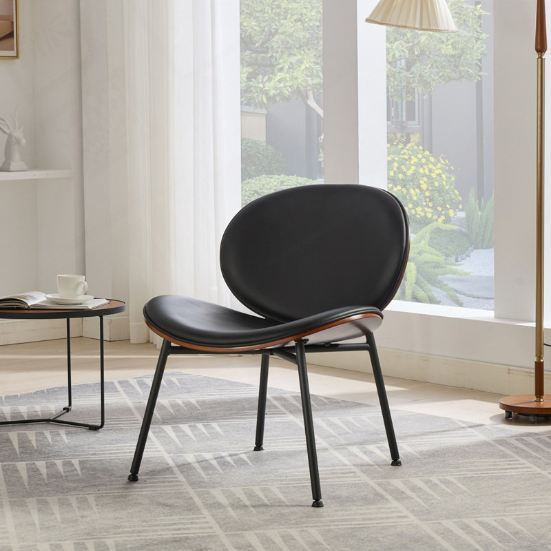 Upholstered Dining Chair, Black PU
