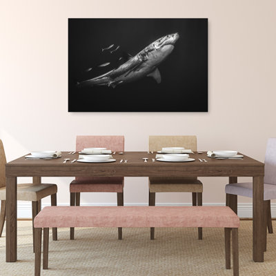 Great White Predator Contemporary Fish Shark Nature Ocean Wall Art Print