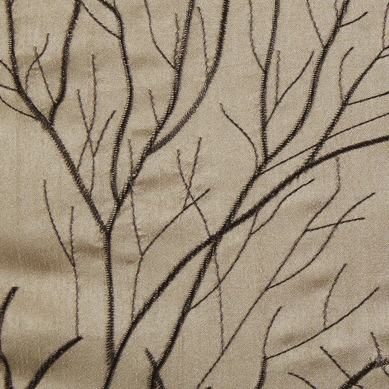 Embroidered Window Valance 50X18", Tan