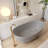 64.96" Freestanding Soaking Solid Surface Bathtub-111987439
