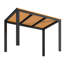 Garden Table With Aluminium Frame, 110 X 70 Cm, Wpc Balcony Table, Weatherproof, Rectangular Patio Table, Outdoor Dining Table, Heat And Weather Resistant, Non-slip, Black-1830981029-1830981028
