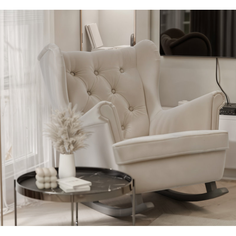 Rocking Chair, Beige, Sonoma Oak