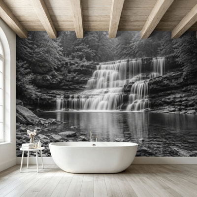 Papier peint adhésif pelez et collez Waterfall Falls State Park, Tennessee, art mural auto-adhésif et amovible