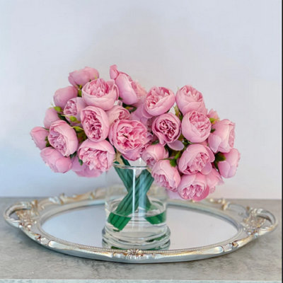 Peonies Floral Arrangement In Vase