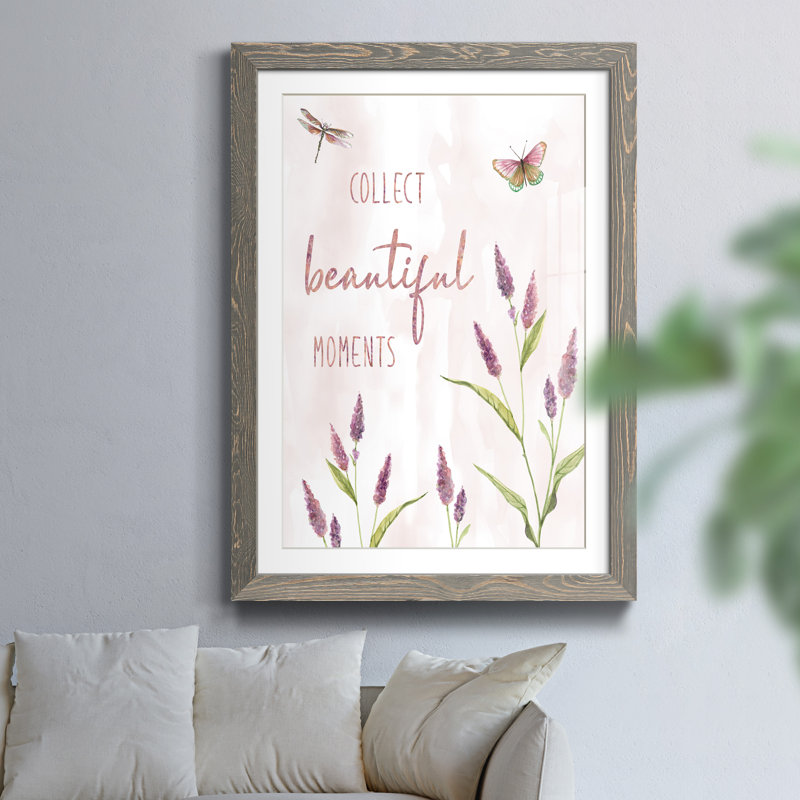 Collection «Beautiful Moments», impression d'art textuel sur papier encadré, H 37,5 po x l 27,5 po x P 1,5 po, Gris