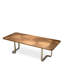 Dining Table Rucello Light Walnut Veneer Bronze Finish