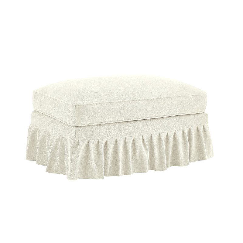 Repose-pieds en chenille, Beige