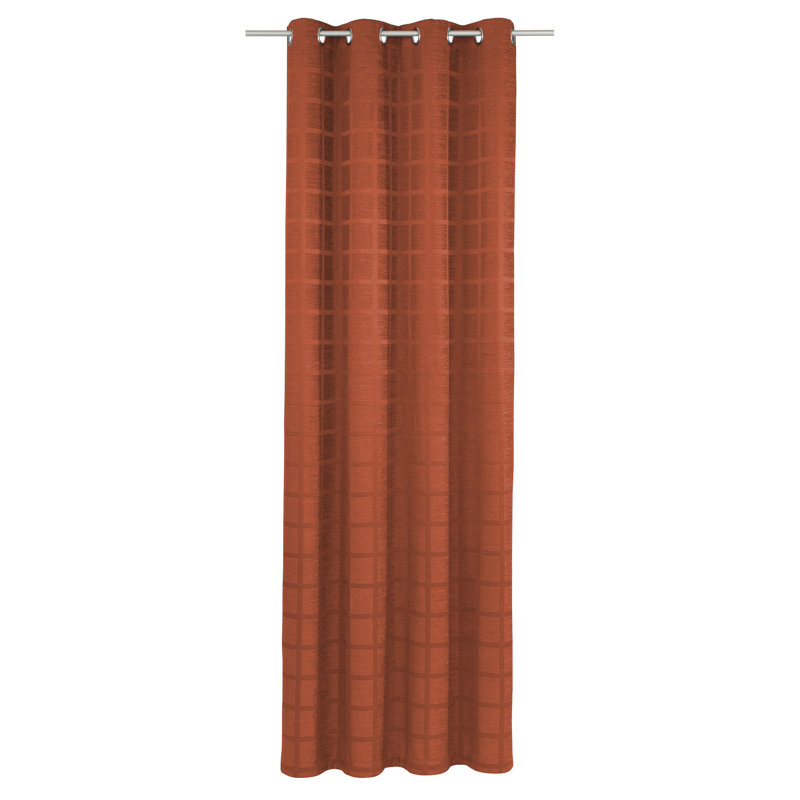 Shire Room Darkening Curtain Single Panel, 270 W x 245 D cm, Terra