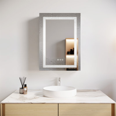 Armoire à pharmacie 26 po x 20 po avec miroir DEL