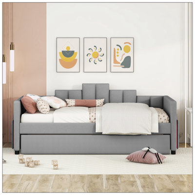 Shamayia Upholstered Daybed with Trundle -  Orren Ellis, 0C7C27220CB844A9A0FC9937D745D835