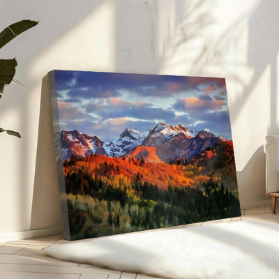 Art mural en bois massif 16 "x 24" Wasatch Mountain