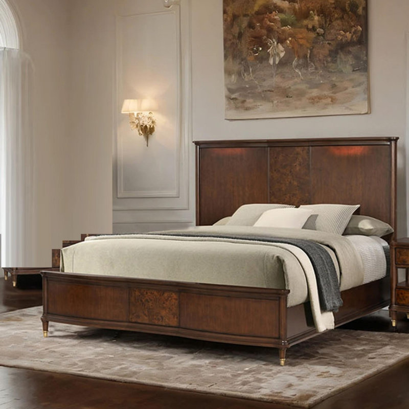 Transitional Style Bed Panel Bedframe, Queen