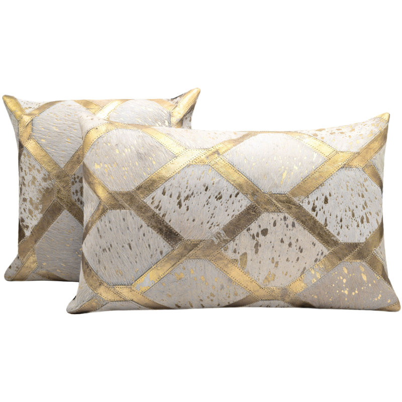Coussins décoratifs en cuir de vache Canvello