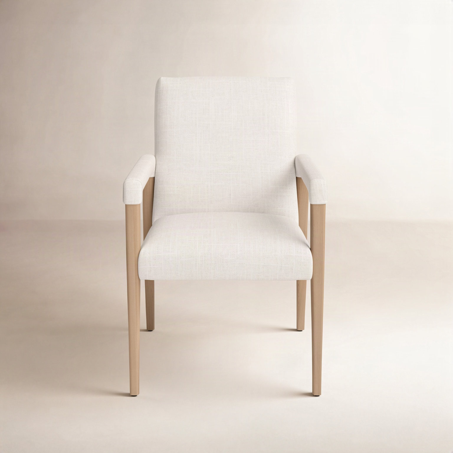 Visalia Linen Dining Chair, Cream