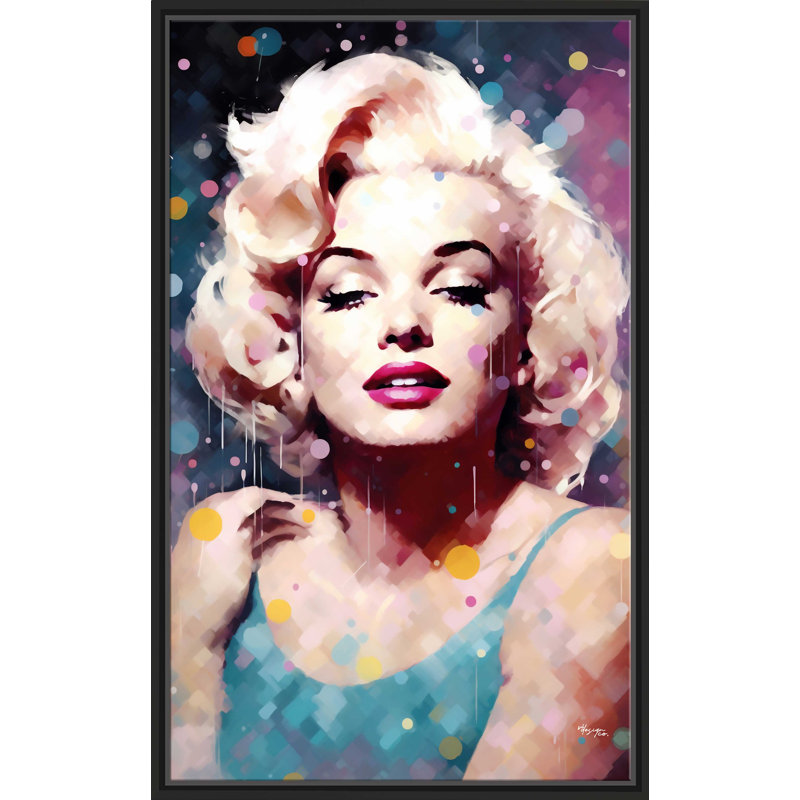 The Iconic Actress, Singer & Model, Marilyn Monroe V2 par V2 Design Co. - Peinture sur toile à cadre flottant