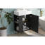Meuble-lavabo 21,6 po, armoire combinée, meuble de rangement pour salle de bain, lavabo simple en céramique, rangement à gauche-1215150092-1215150081