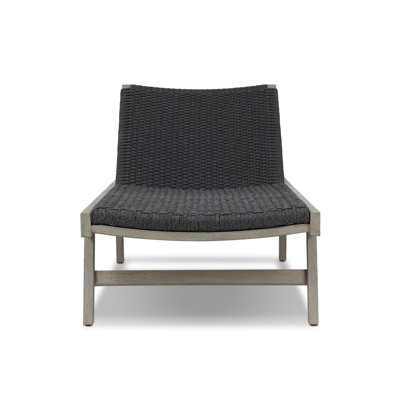 Neecy 78.75" Long Reclining Teak Single Chaise by AllModern