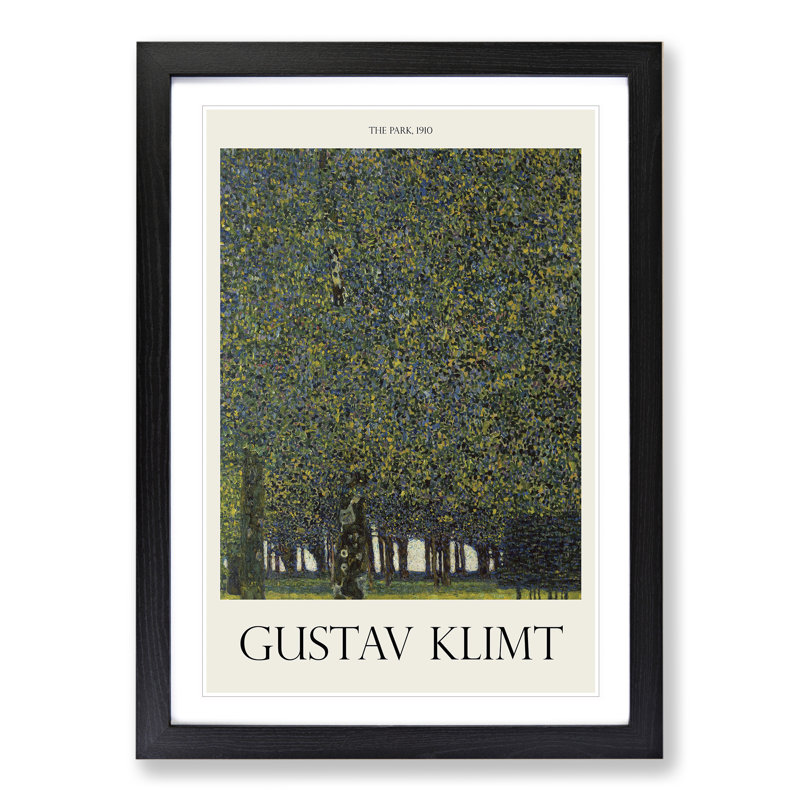 The Park by Gustav Klimt - Picture Frame Painting, Black Framed, 65cm H x 48cm W x 2cm D