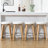 Kaidynn 26 '' Swivel Upholstered Counter Stool with Wood Frame-925806266
