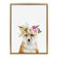 «Flower Crown Fox» par Amy Peterson, reproduction d'art sur toile encadrée