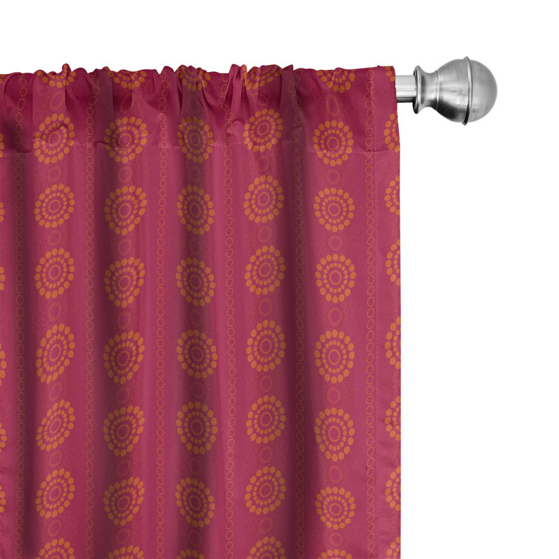 Ethnic Semi-Sheer Rod Pocket Sliding Panel, 28" x 63"