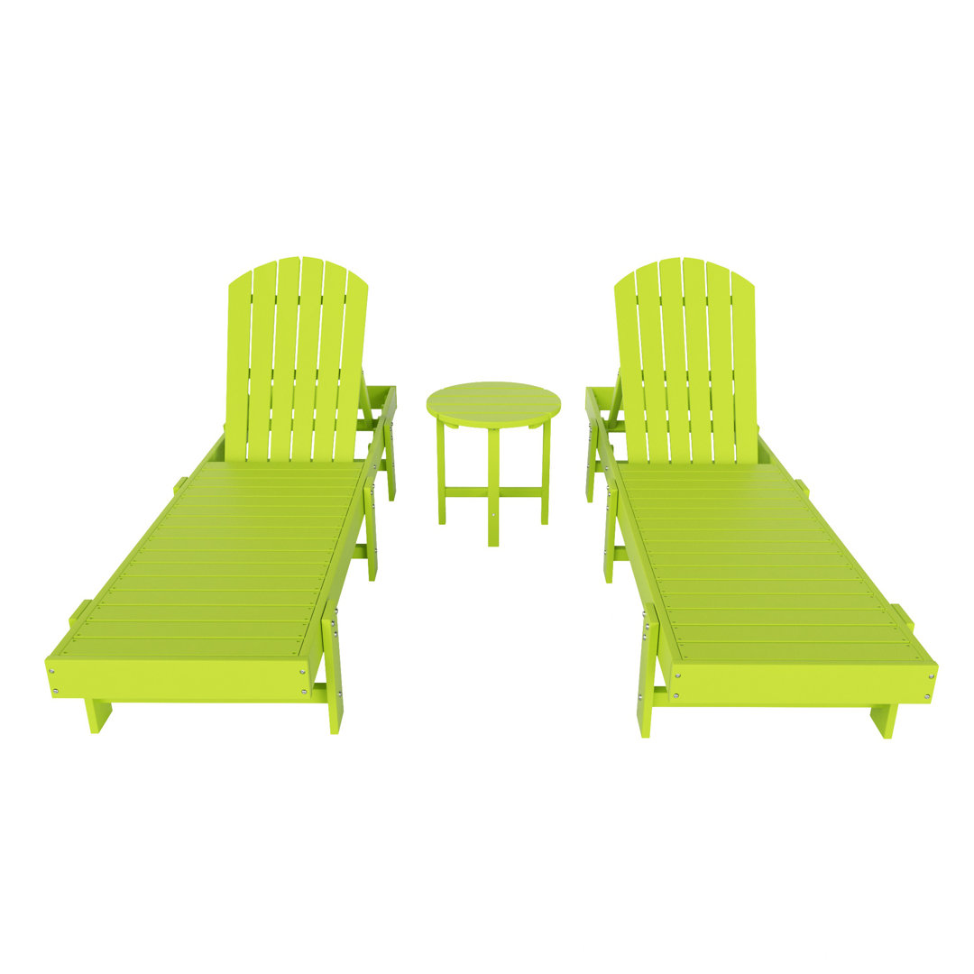 Inglewood 77.6'' Long Reclining Single Chaise with Table Highland Dunes Frame 