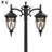 78"H 2-Light Outdoor Aluminium Post Light with Dusk to Dawn