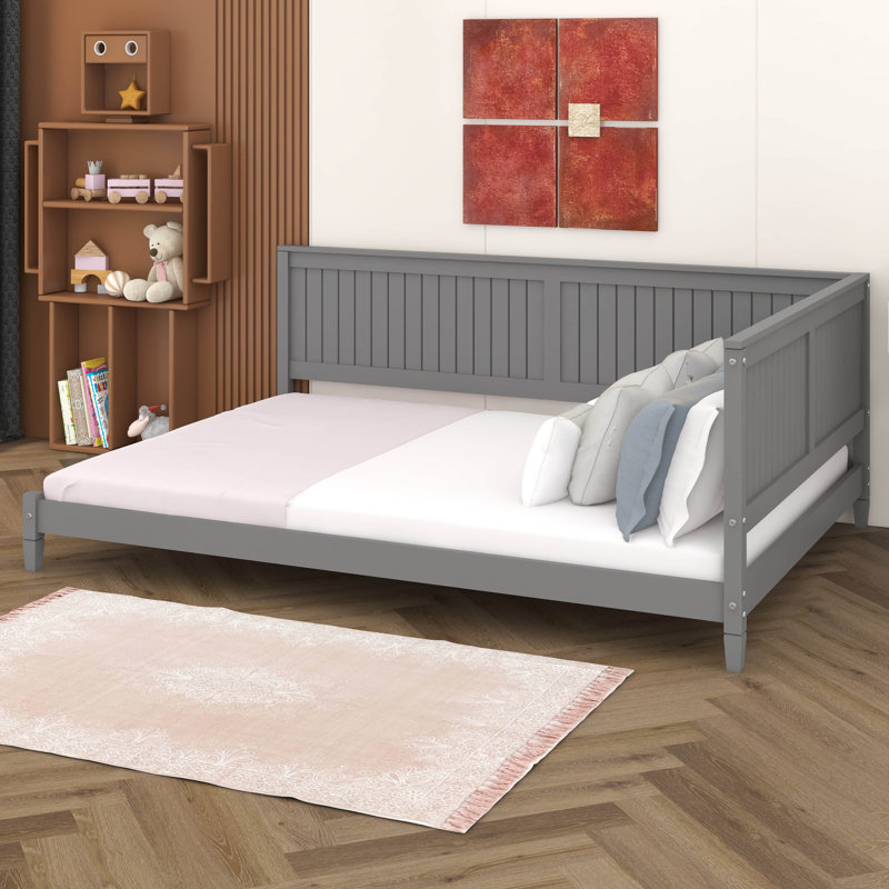 Wood Daybed/Sofa Bed, Gray, Twin