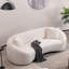 Minimalist Curved 3-Seater Sofa With Extra-Deep Seating, High-Resilience Foam Support, Solid Wood Frame, And Easy-Clean Boucle Upholstery For Living Room Or Office.