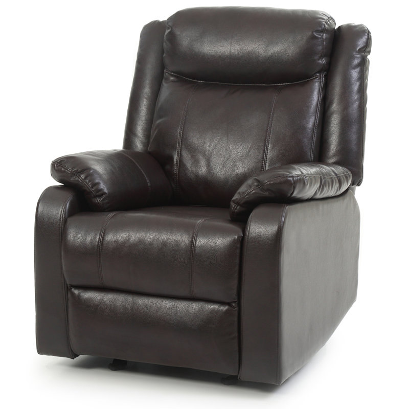 Stylish Red Padded Arm Recliner For Comfort, Red