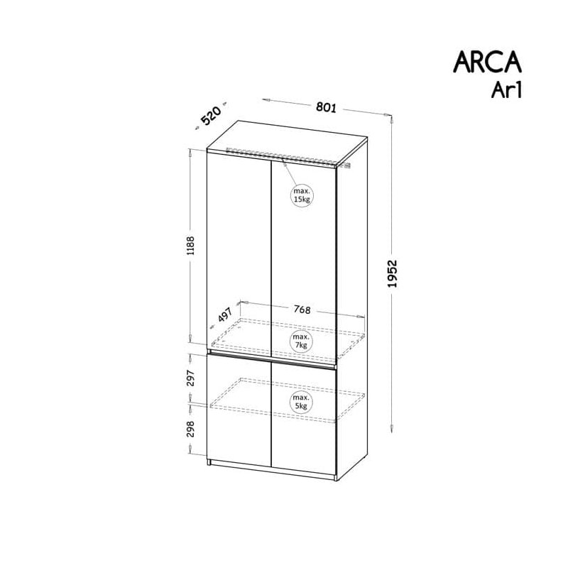 Olamae 1 Door Manufactured Wood Wardrobe