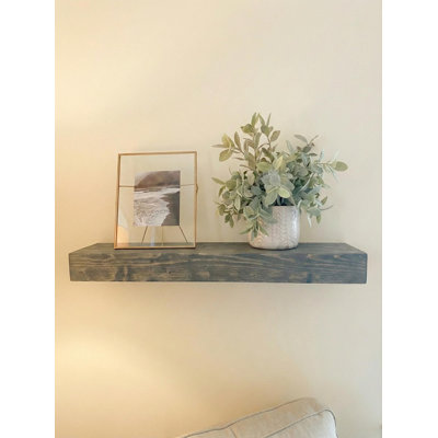 Étagère flottante en bois - 5 cm d'épaisseur - 25 cm de profondeur