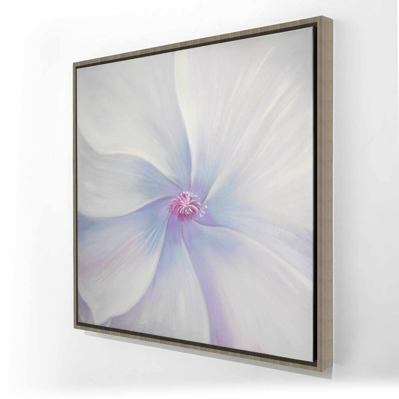 Petals - Minimalist Flowers Framed Canvas for Home Decor, Brown