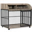 Caisse pour chien de taille moyenne avec bureau double couche et apparence élégante