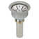 Elkay Deluxe 3-1/2" Drain With Satin Finish Type 304, Stainless Steel Body Strainer Basket Rubber Seal And Tailpiece