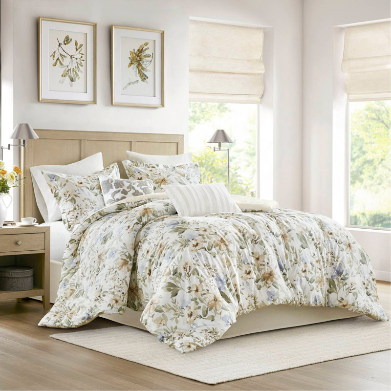 Ensemble d'édredon surdimensionné en satin de coton 6 pièces, Édredon de grande taille et 5 pièces supplément